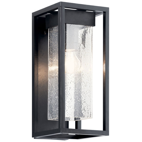 Mercer Black with Silver Highlights Seven-Inch One-Light Outdoor Wall Mount, image 1