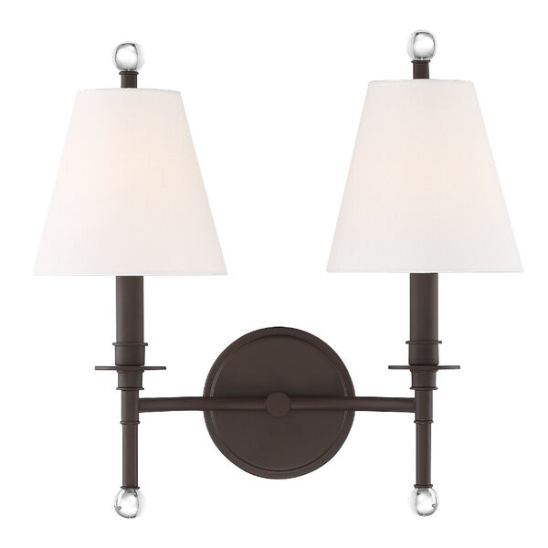 Riverdale Dark Bronze 15-Inch Two-Light Wall Sconce, image 6