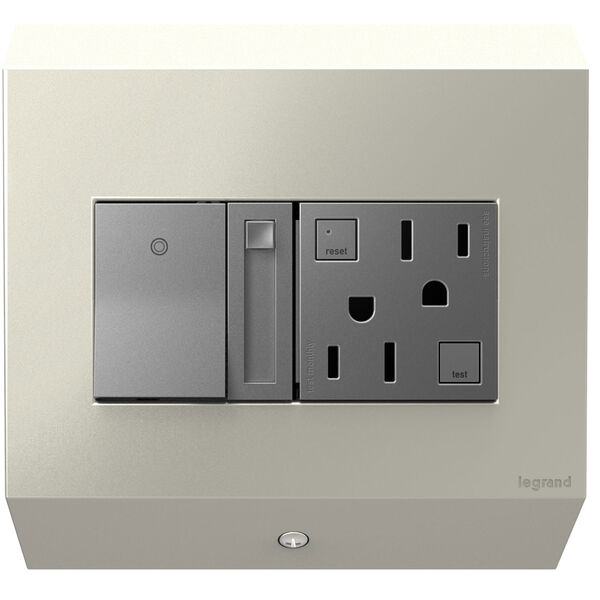 Titanium Control Box with Paddle Dimmer and 15A GFCI, image 1