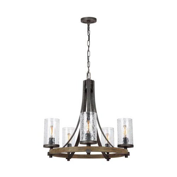 Coventry Gray Five-Light Chandelier, image 1