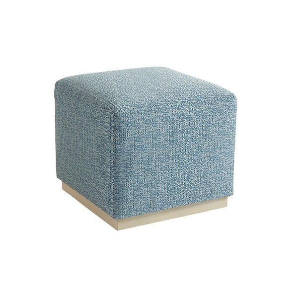 Upholstery Blue Colby Ottoman, image 1