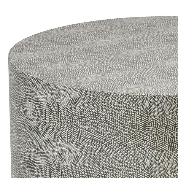 Dexter Grey Faux Shagreen 16-Inch Accent Table, image 2