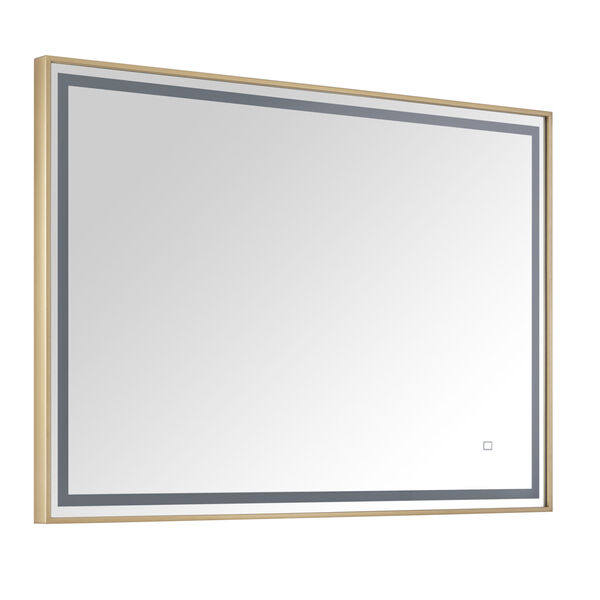 Brushed Gold 39-Inch LED Mirror, image 3