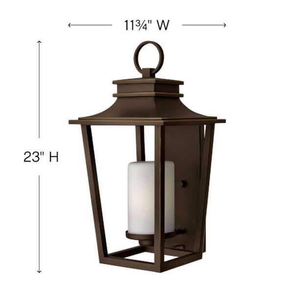 Glenview Rubbed Bronze 23-Inch One-Light Outdoor Wall Mount, image 5