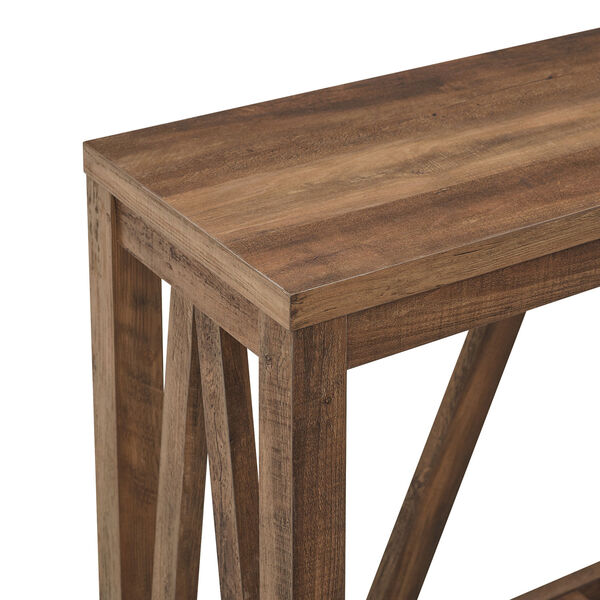 Rustic Oak Entryway Table, image 7