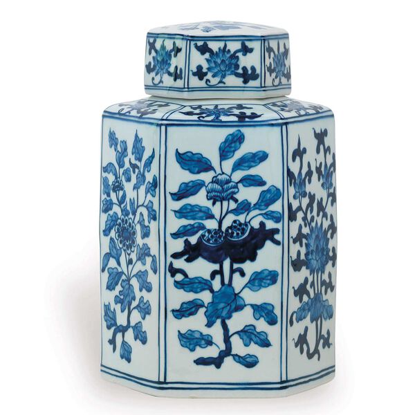 Four Seasons Blue Decorative Jar, image 1