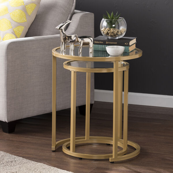 Evelyn Gold Nesting Tables, image 3