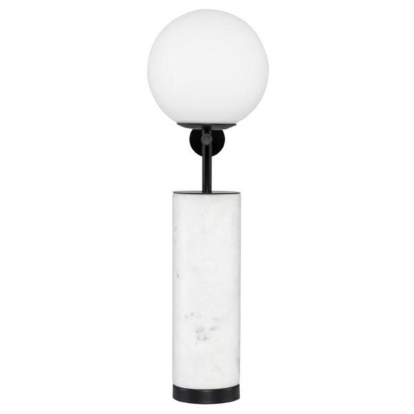 Justine White and Black Marble One-Light Table Lamp, image 3