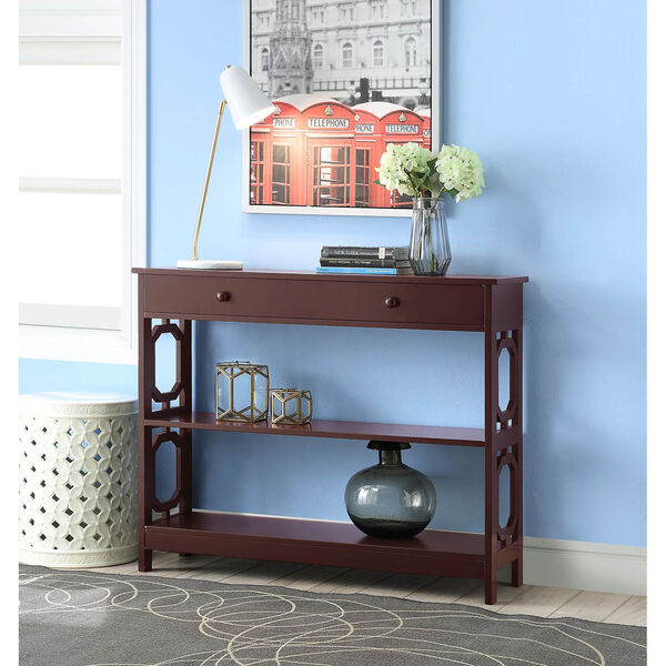 Omega 1 Drawer Console Table in Espresso, image 6