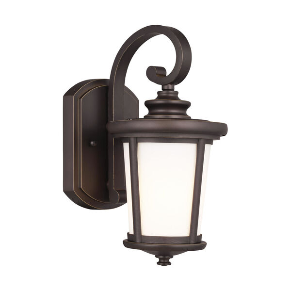 Eddington Antique Bronze One-Light Outdoor Wall Sconce with Cased Opal Etched Shade, image 2