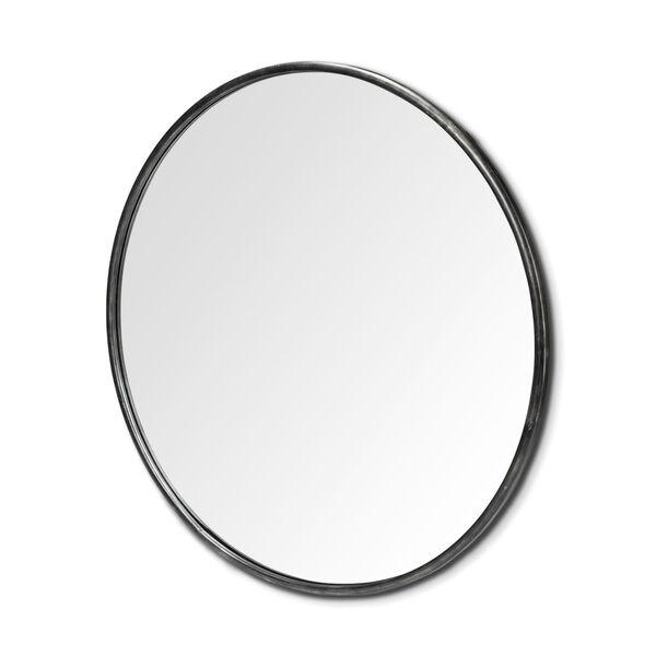 Piper Black Round Wall Mirror, image 1