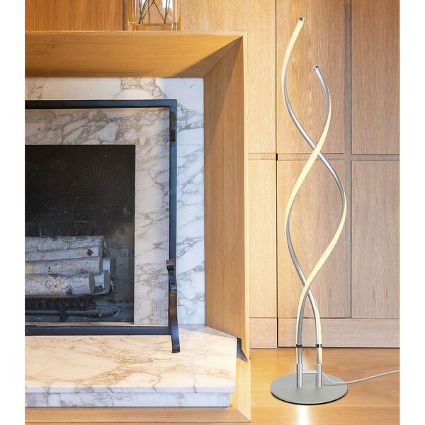 Embrace Silver Two-Light Integrated LED Floor Lamp, image 3
