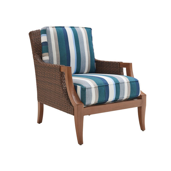 Harbor Isle Brown and Blue Lounge Chair, image 1