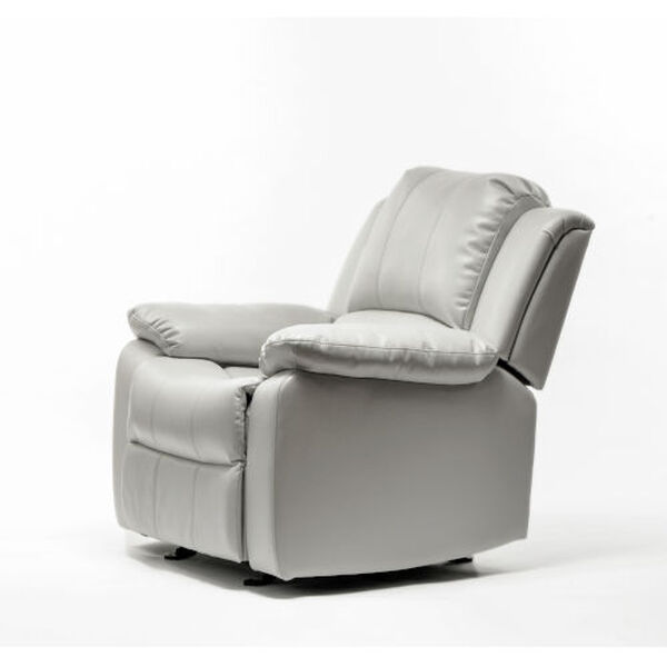 Clifton Ivory Leather Gel Recliner, image 6