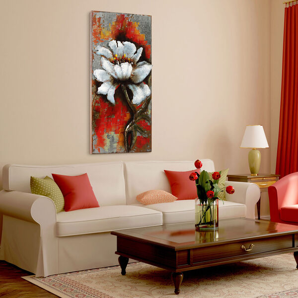 Garden Rose 1 Mixed Media Iron Hand Painted Dimensional Wall Art, image 5