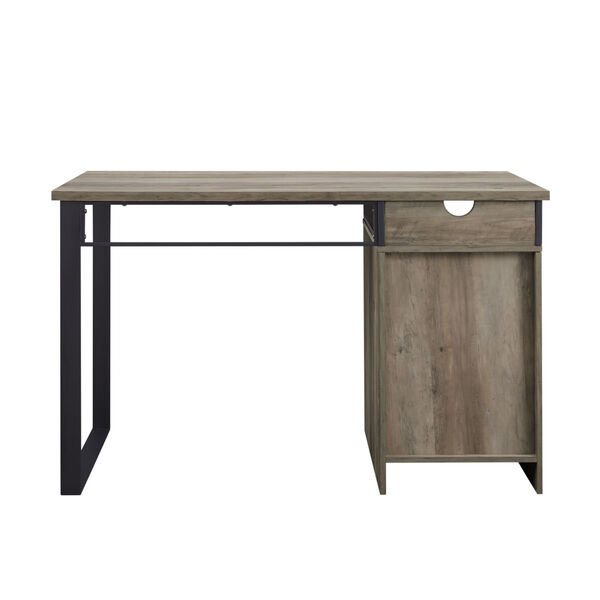Anton Gray and Black Writing Desk with Three Drawer, image 5