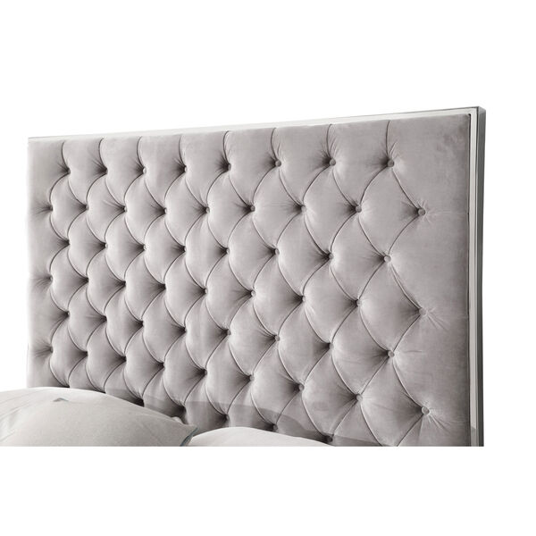 Vivian Gray Upholstered King Bed, image 6