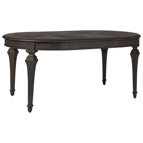 Cohesion Program Dark Wood Aperitif Round Oval Dining Table, image 1