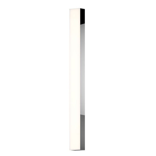 Solid Glass Bar Polished Chrome 32-Inch LED Wall Sconce, image 1