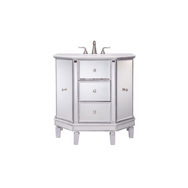 Nouveau Silver 35-Inch Vanity Sink Set, image 1