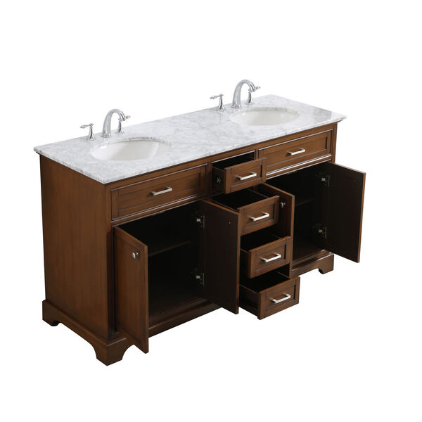 Americana Teak 60-Inch Vanity Sink Set, image 6