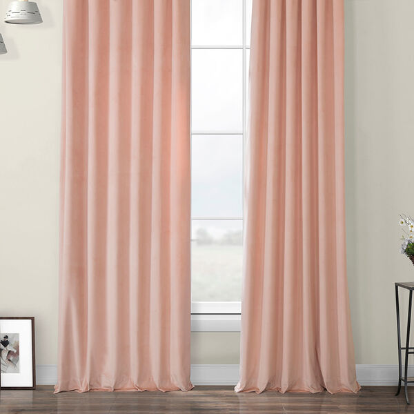 Pink Blossom Heritage Plush Velvet Curtain Single Panel, image 6