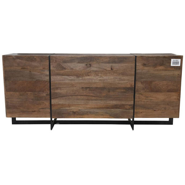 York Natural and Black Sideboard with Four Doors, image 6