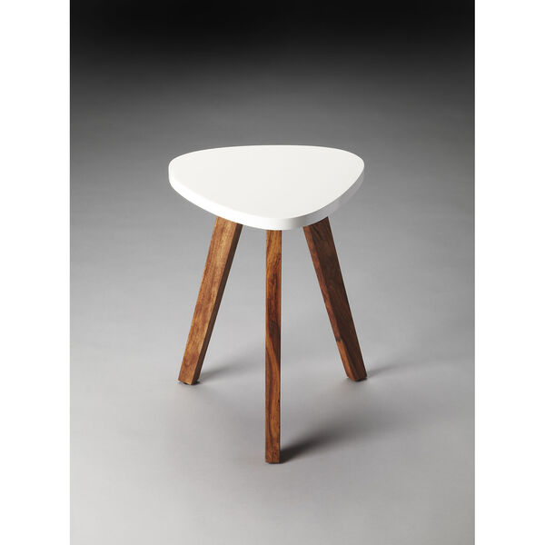 Del Mar White Contemporary Side Table, image 1