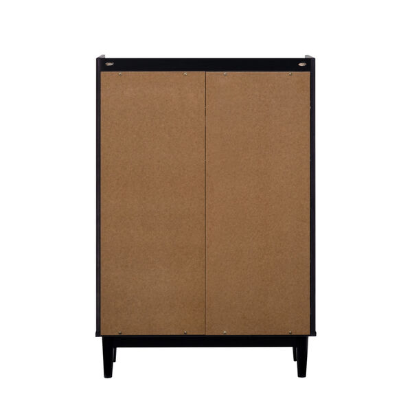 Black Solid Wood Six-Drawer Dresser, image 5
