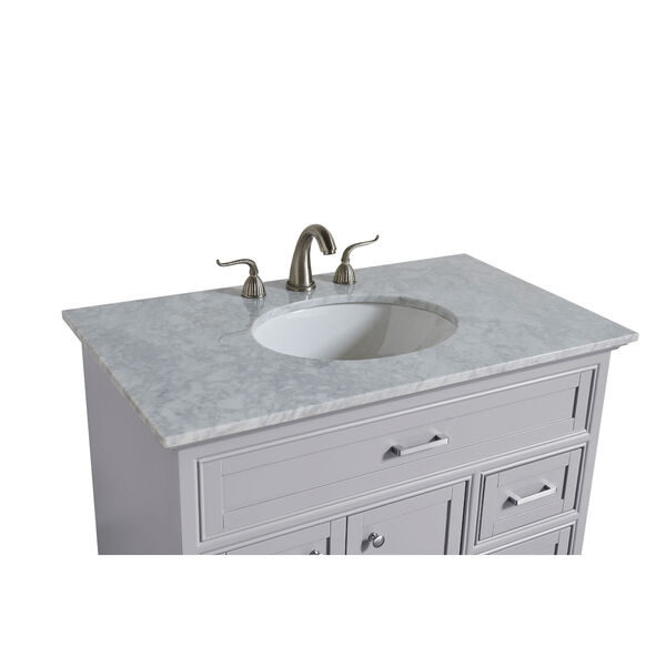Americana Light Gray 36-Inch Vanity Sink Set, image 5