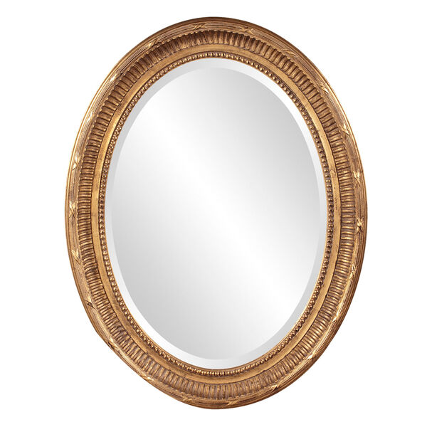 Nero Gold Oval Mirror, image 1