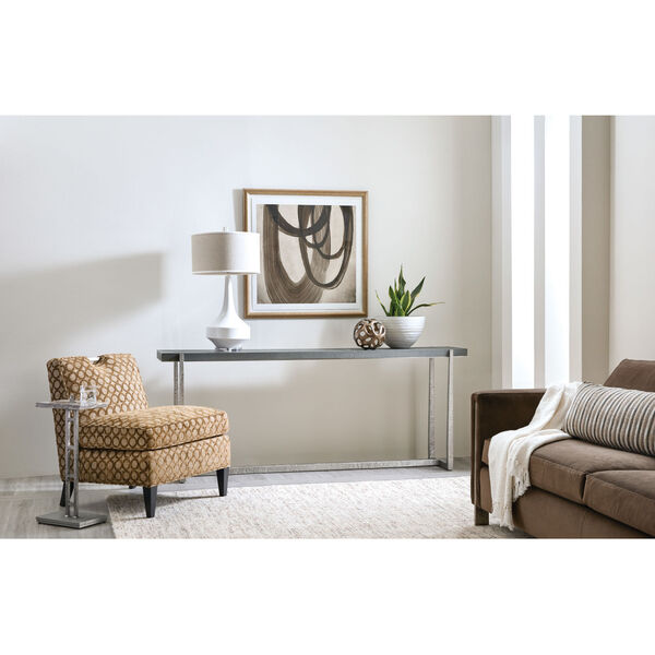 Chapman Pewter and Gray Mixed Media Console Table, image 3