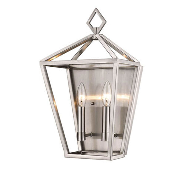 2572-BN Corona Brushed Nickel Two-Light Wall Sconce, image 1