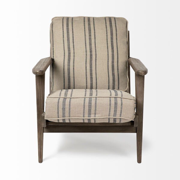 Olympus III Light Brown Striped Arm Chair, image 2