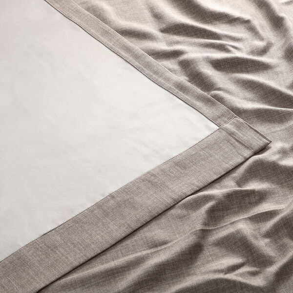 Grey Mink 84 x 50 In. Faux Linen Blackout Curtain Single Panel, image 8