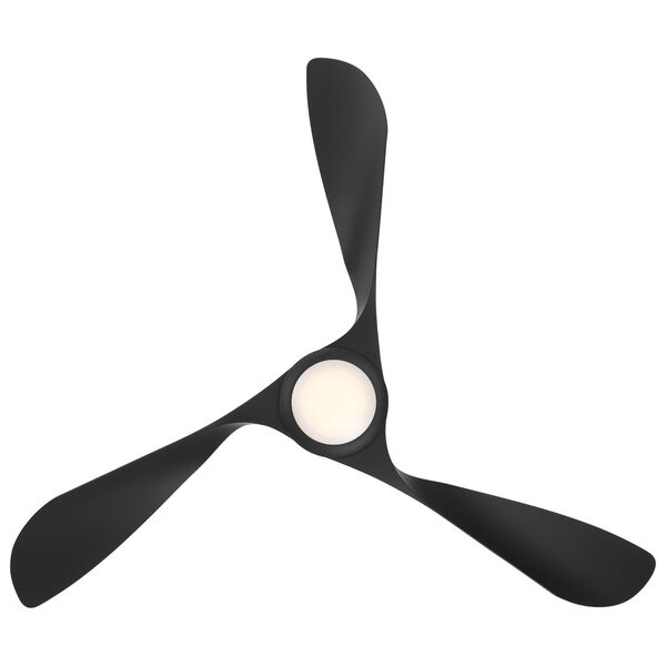 Swirl Matte Black 54-Inch LED Smart Indoor Outdoor Ceiling Fan, image 5
