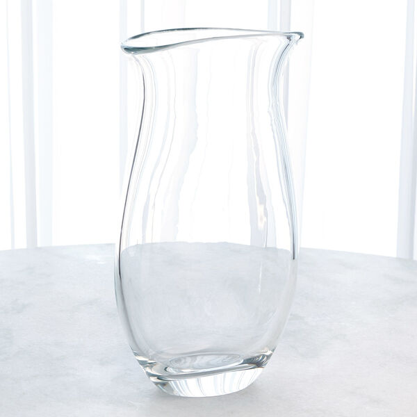 Clear Polish Art Glass Giant Vase, image 2