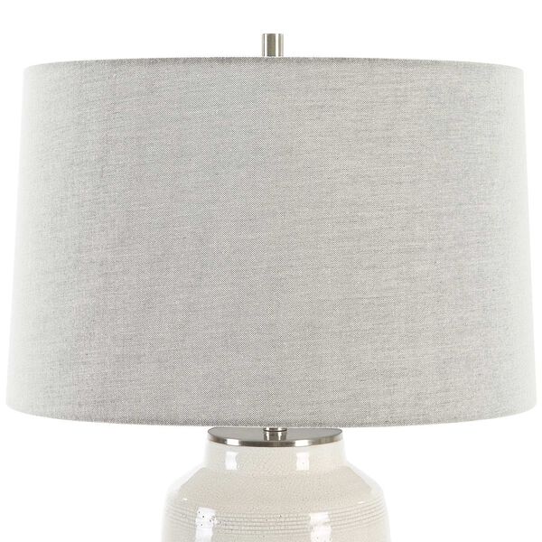 Odawa Off White Brushed Nickel One-Light Table Lamp, image 5