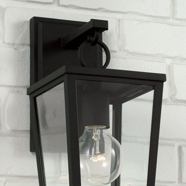 Elliott Black One-Light Outdoor Wall Mounted with Clear Glass, image 2