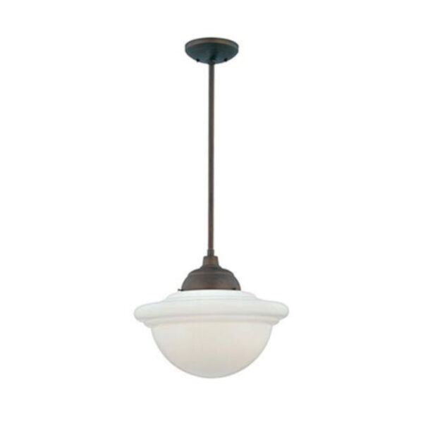 Fulton Rubbed Bronze 15-Inch One-Light Outdoor Pendant, image 1