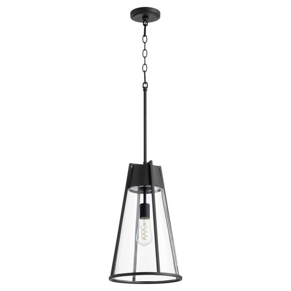 Noir and Clear One-Light 11-Inch Pendant, image 1