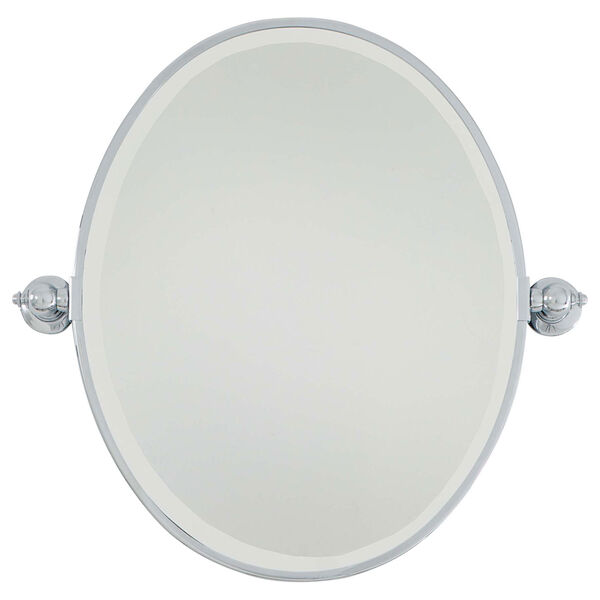 Chrome Oval Mirror, image 1