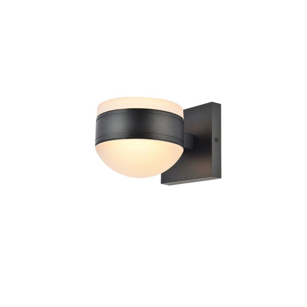 Raine Black 600 Lumens 16-Light LED Outdoor Wall Sconce, image 2
