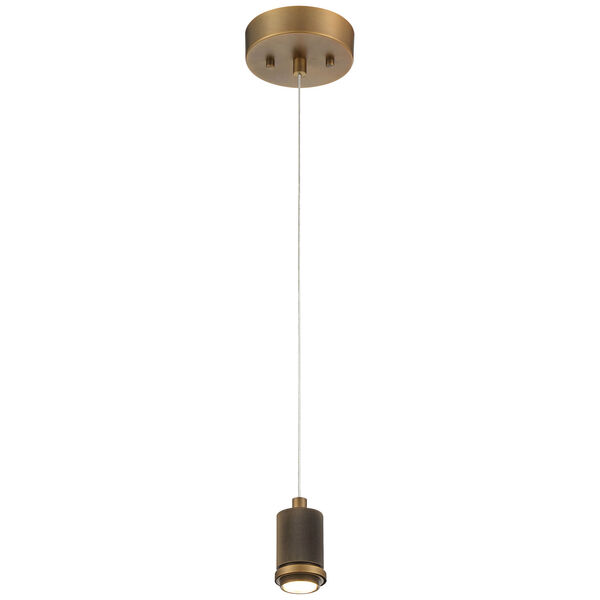 Port Nine Brass-Antique and Satin Globe Outdoor Intergrated LED Pendant with Clear Glass, image 3