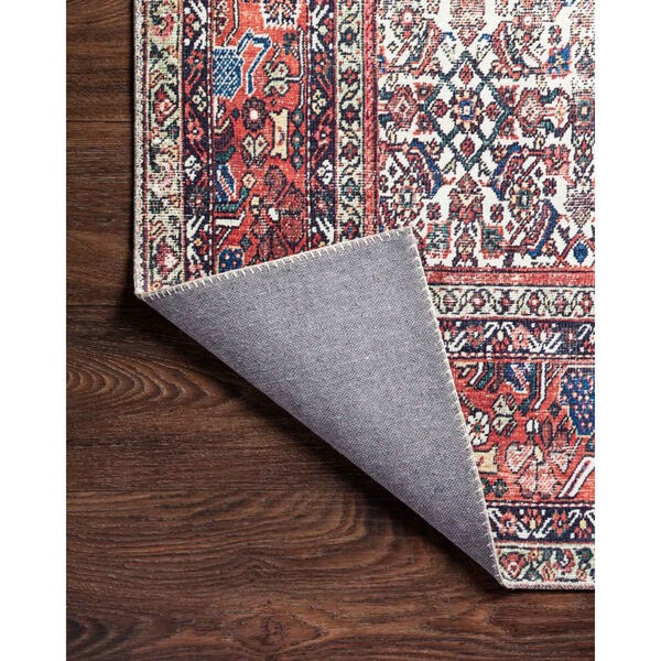 Layla Ivory and Brick Rectangular: 2 Ft. 6 In. x 9 Ft. 6 In. Area Rug, image 5