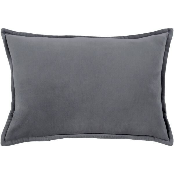Cotton Velvet Charcoal 13 x 19 In. Throw Pillow, image 1