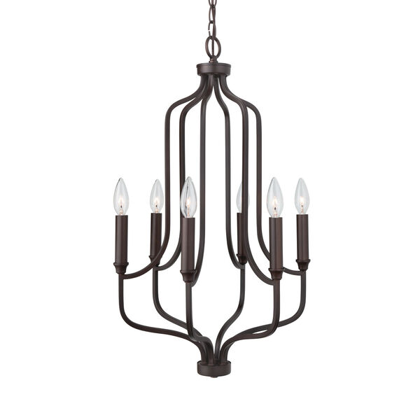 HomePlace Reeves Bronze Six-Light Chandelier, image 4