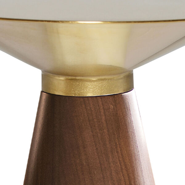 Iris Gold and Walnut Side Table, image 2