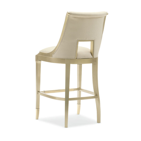 Caracole Classic Gold Bullion Paint and Beige In Good Taste Bar Stool, image 6