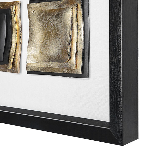 Gold Leaf and Satin Black Fair and Square Shadow Box, image 6